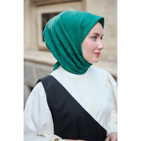 Monogram Pamuk İpek Eşarp 130001-02