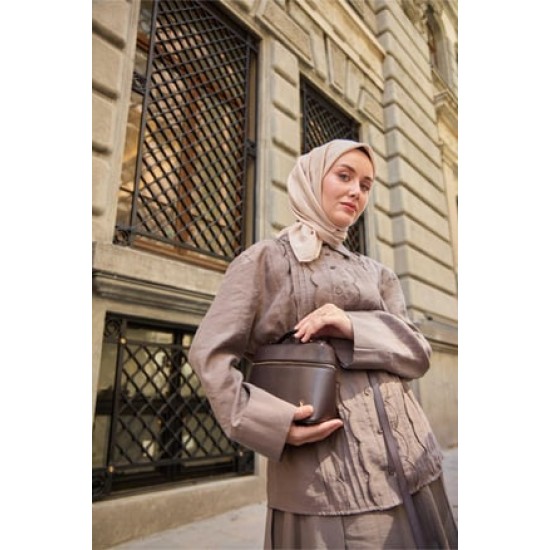 Monogram Pamuk İpek Eşarp 130001-15