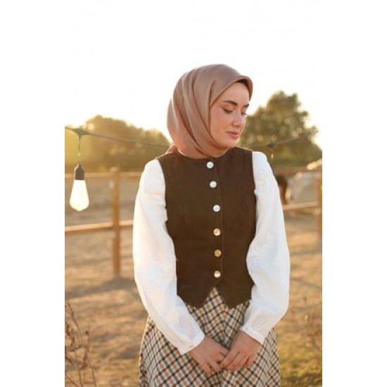 Silk Home Sura İpek Eşarp 11416-S09 Karamel